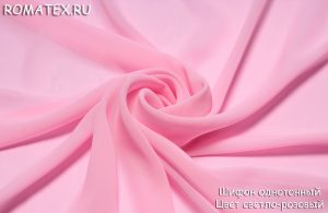 Ткань для пляжного платья Шифон однотонный, светло-розовый