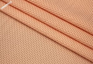 Синтетическая ткань Трикотаж жаккард «Хасир» цвет персиковый