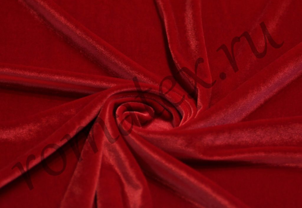 бархат стрейч цвет алый бархат стрейч цвет алый