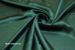 Ткань Шелк Атлас стрейч цвет темно изумрудный