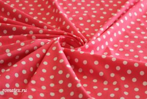 Ткань для постельного белья Хлопок горох цвет розовый