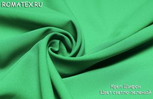 Ткань для туники Креп шифон цвет светло-зеленый